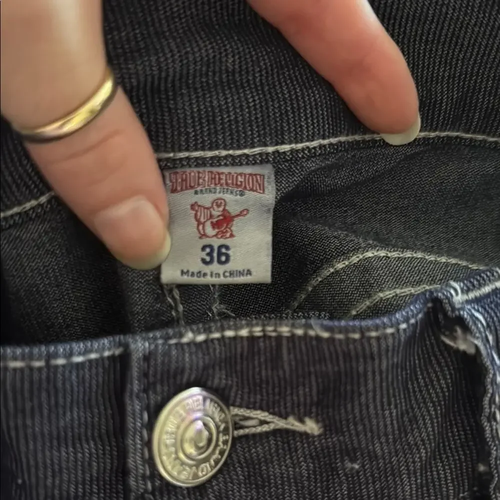 True Religion men’s blue Corduroy straight jeans